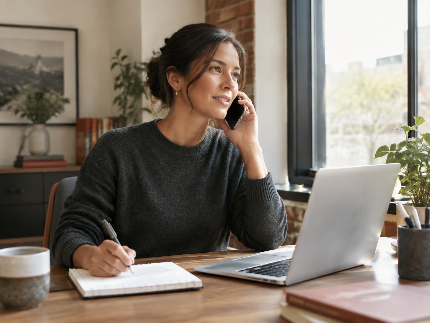 Business owner responding to a customer